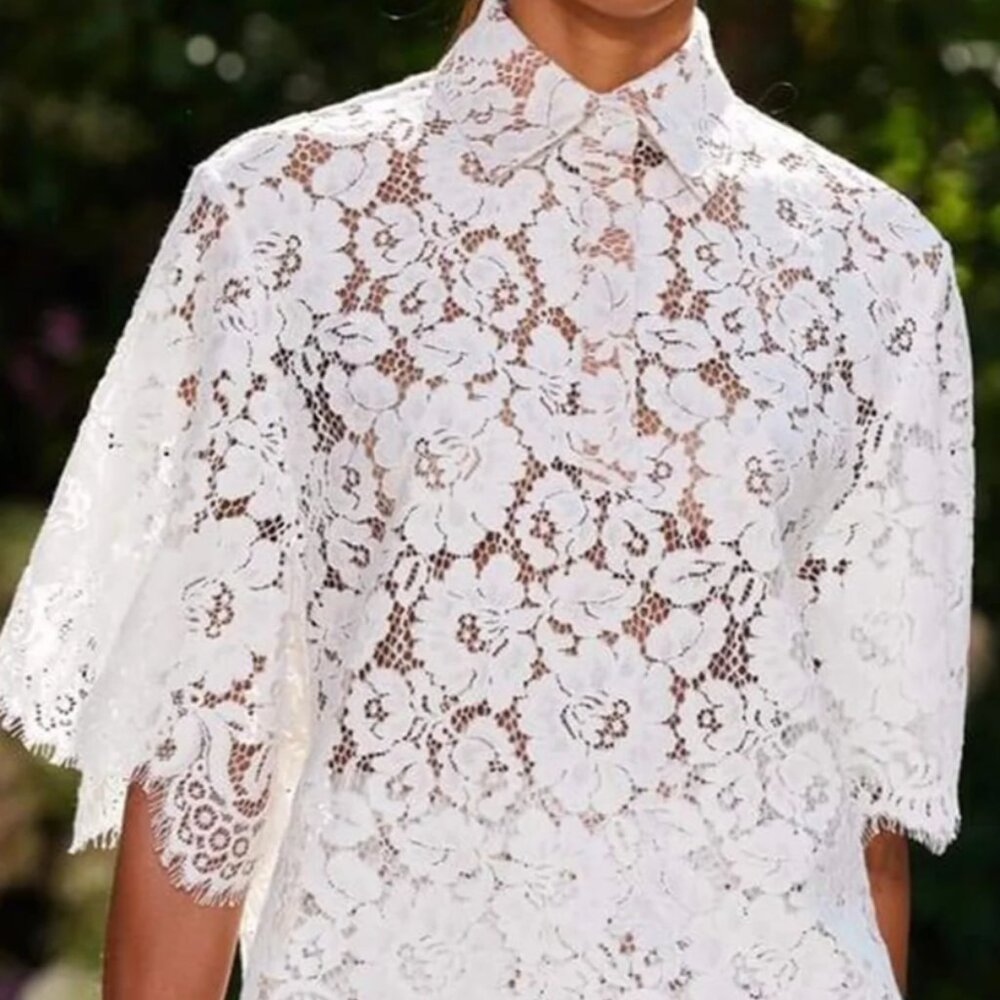 StyleWe Regular Fit Lace Elegant Shorts and Collared Blouse Shirt